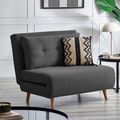 Rowan Mid Grey Fabric Chair Bed - Click Clack
