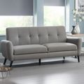 Monza Sofa - 3 Seater - Grey Linen Fabric