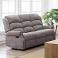 Windsor 3 Seater Recliner Sofa - Latte Fabric