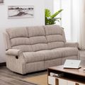 Windsor 3 Seater Recliner Sofa - Natural Fabric