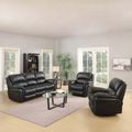 Farnham Recliner Sofa Suite - 3+1+1 - Black Leather