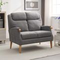 Lisbon 2 Seater Sofa - Grey Fabric