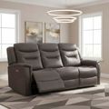 Harrogate 3 Seater Recliner Sofa - Brown Fabric