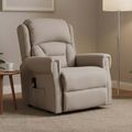 Sandringham Lift and Tilt Electric Recliner Armchair - Taupe Fabric