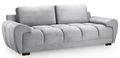 Azzuro Sofa - Grey Velvet Fabric - 3 Seater