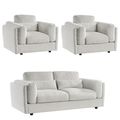 Bari Sofa Set - Beige Fabric - 3+1+1 Seater