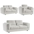 Bari Sofa Set - Beige Fabric - 3+2+1 Seater