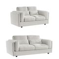 Bari Sofa Set - Beige Fabric - 3+2 Seater