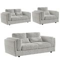 Bari Sofa Set - Grey Fabric - 3+2+1 Seater