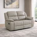 Bentley Grey Leather 2 Seater Recliner Sofa