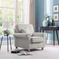 Carina Parchment Fabric Armchair