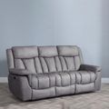 Dylan Grey Fabric 3 Seater Electric Recliner Sofa