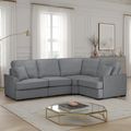 Funk Corner Sofa - Grey Fabric - LHF