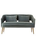Hendricks Sofa - 2 Seater - Dusky Blue Velvet Fabric