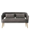 Hendricks Sofa - 2 Seater - Grey Velvet Fabric