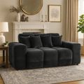 Jacob Sofa - Black Fabric - 2 Seater