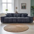 Jacob Sofa - Black Fabric - 4 Seater