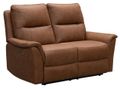 Kansas Sofa - Tan Brown Faux Leather - 2 Seater