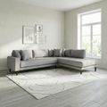 Lido Corner Sofa - Open End - Light Grey - Fabric - Natural Legs - RHF