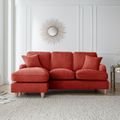 Manhattan Apricot Fabric Chaise Corner Sofa - LHF