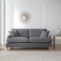 Manhattan Charcoal Fabric 3 Seater Sofa