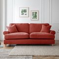 Marigot Apricot Fabric 3 Seater Sofa
