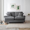 Marigot Charcoal Fabric 2 Seater Sofa