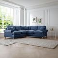 Marigot Navy Fabric 2 Corner 2 Sofa