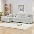 Modena Corner Sofa - Beige Fabric - LHF