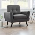 Monza Armchair - Grey Fabric