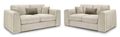 Naples Sofa Set - Beige Fabric - 3+2 Seater