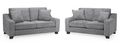 Nebraska Sofa Set - Slate Grey Fabric - 3+2 Seater