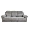 Owen Electric Recliner Sofa - Grey Fabric - 3 Seater