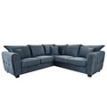Serena Corner Sofa - Charcoal Black Fabric