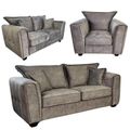 Serena Sofa Set - Mocha Brown Fabric - 3+2+1 Seater