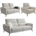 Sorrento Electric Recliner Sofa Set - Beige Fabric - 3+2+1 Seater