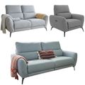 Sorrento Electric Recliner Sofa Set - Grey Fabric - 3+2+1 Seater
