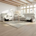 Stanley Manual Recliner Sofa Set - Beige Fabric - 3+2+1 Seater