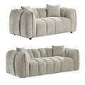 Venice Sofa Set - Beige Fabric - 3+2 Seater