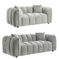 Venice Sofa Set - Grey Fabric - 3+2 Seater