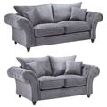 Windsor Sofa Set - Fullback - Grey - 3+2 Seater