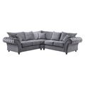 Windsor Corner Sofa - Fullback - Grey - Large