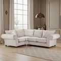 Windsor Corner Sofa - Stone Fabric - Fullback - LHF