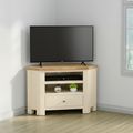 Lundy Corner TV Unit - 90cm - Ivory Painted
