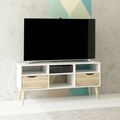 Oslo TV Unit - 2 Drawer - 117cm - White and Oak