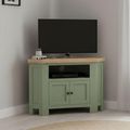 Salcombe TV Unit - 2 Door Corner - Sage Oak