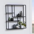 Seaford Wall Rack - Oak and Black Metal
