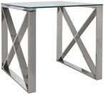 Zenith - End Table - Square - Glass and Chrome