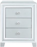 Manhattan Bedside Cabinet - 3 Drawer - Grey Mirrored