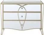 Pristina Chest - 3 Drawer - Champagne Mirrored